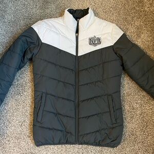 NFR Gray and White Puffer Jacket